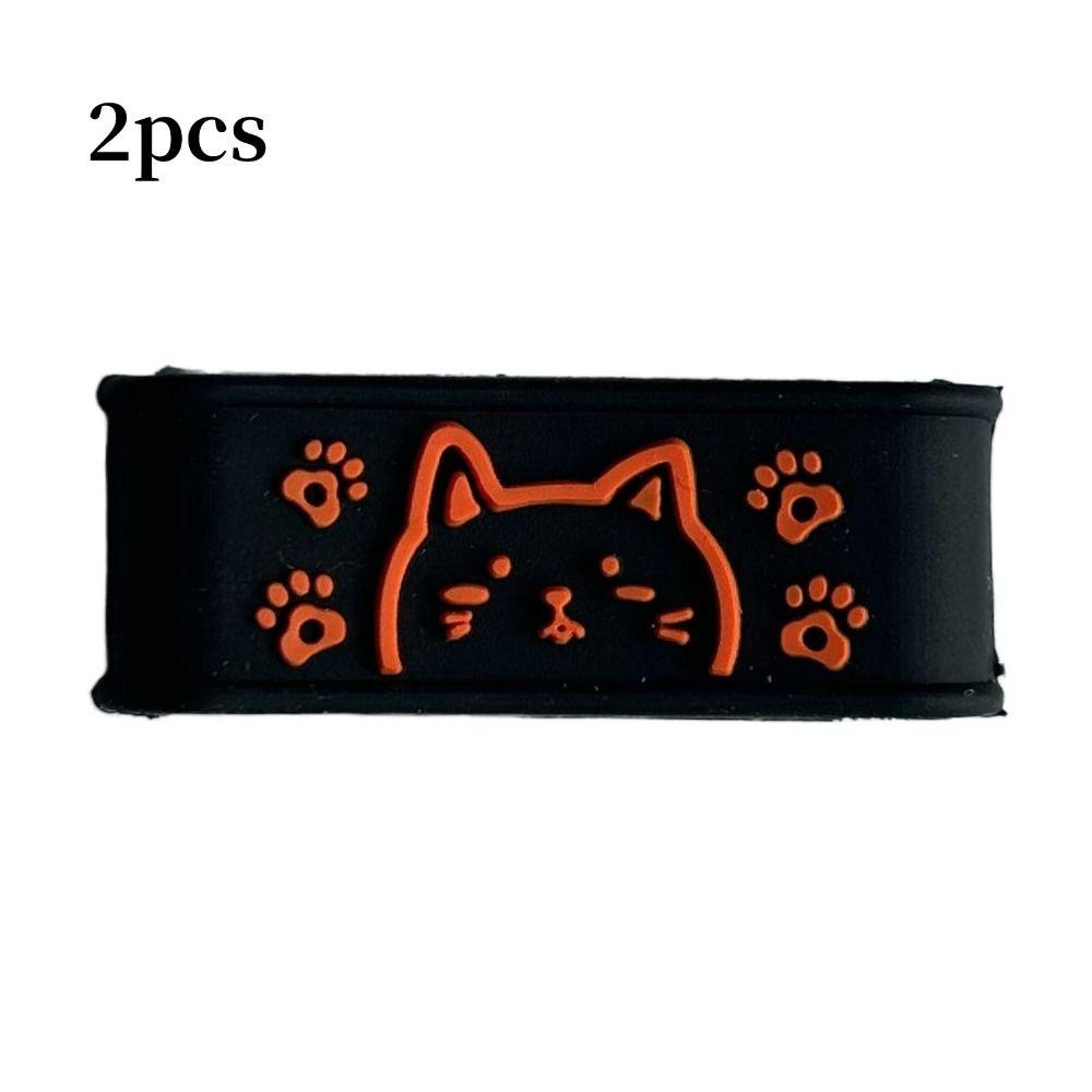 

2pcs Cartoon Cat Handles s Silicone Ring Fixed Tennis Grip Tennis Racket Grips Ring Tennis 1