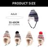 Warm Knitted Hat  for Women Winter Hat Ear Protection Beanies Caps Thick Crochet Hat Lovely Pom Knit Hat
