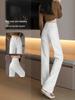 Damen 2026 High Waist Weiße Straight Leg Jeans - Schlankfallender Schnitt für Frühling & Herbst