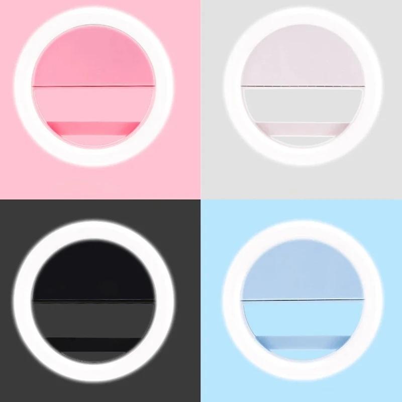 Mini LED Light Ring Selfie Live Broadcast Lighting LED Selfie Ring Light For Mobile Phone Laptop Video Beauty Lamp For Office