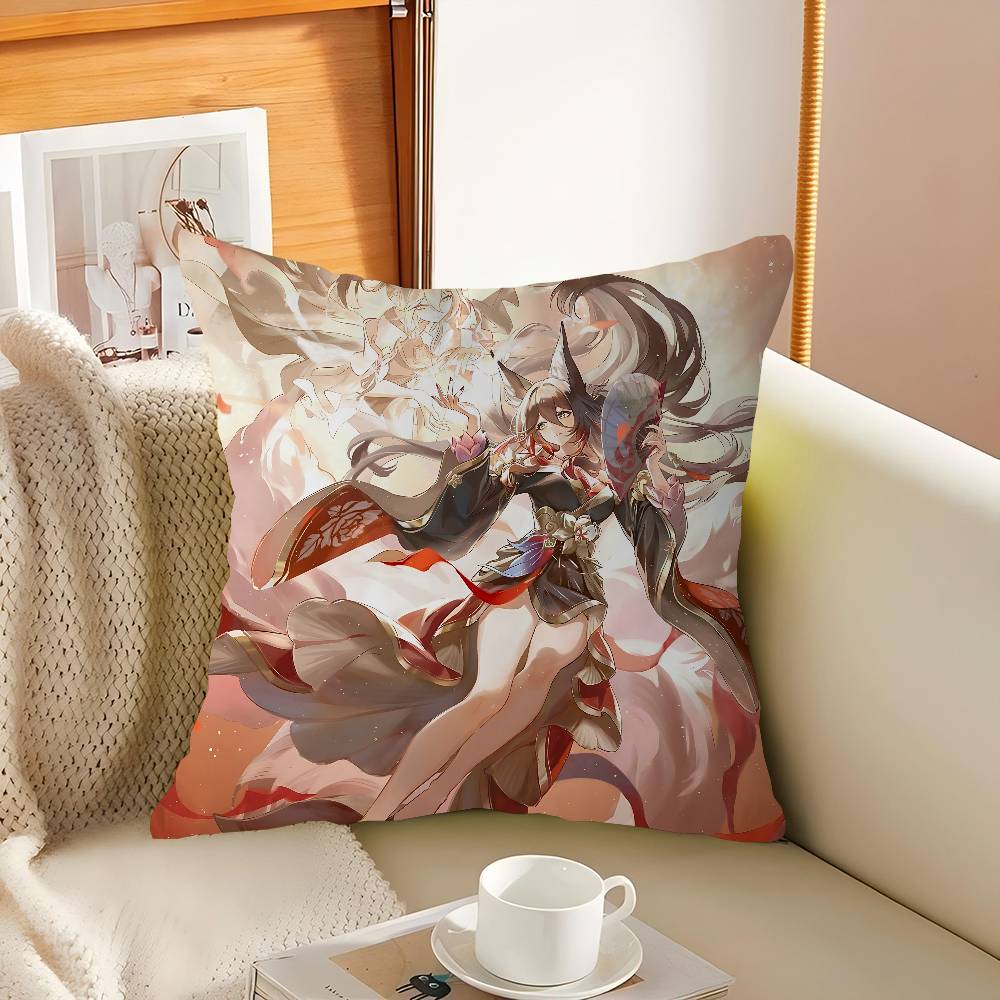 Honkai Star Rail Cartoon Cushion Cover Pillow Cover Decor Pillowcase Printed Cushion Case For Couch