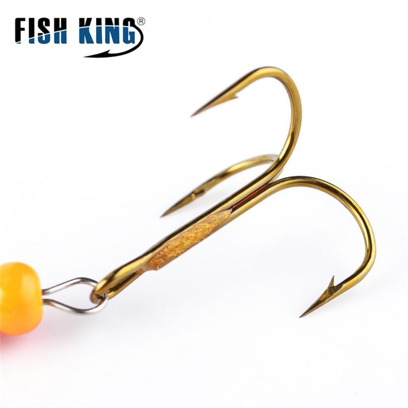 FISH KING 4 buc Spinner Bait 4g 7g 12g 18g 28g Spoon Naluci Stiuca Metal cu Treble Carlige Naluca de pescuit artificiala de bas