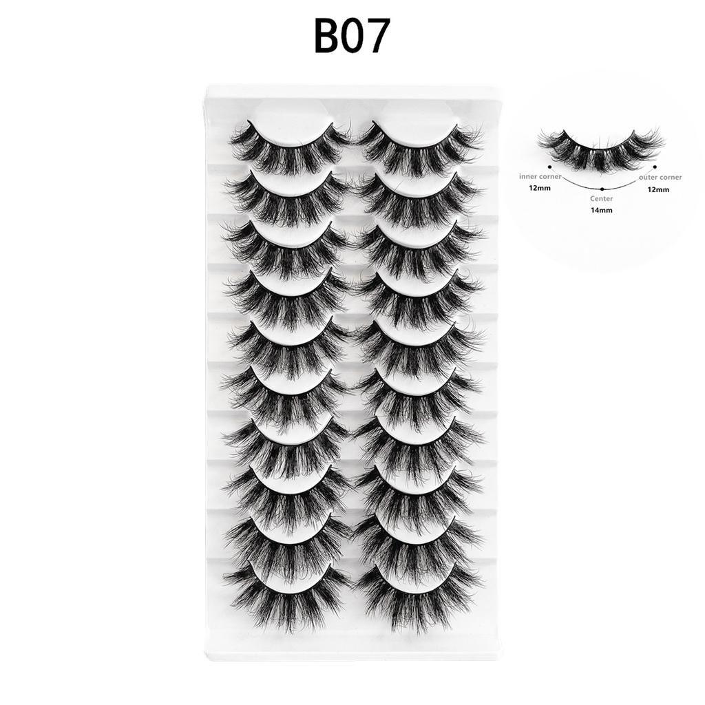 Messy Fried Hair Artificial Imitation Mink Eyelashes False Eyelashes Faux Mink Eyelashes Ten Pairs