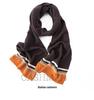 Autumn/Winter Women's Pure Cashmere Color Block Loose Knit Scarf
