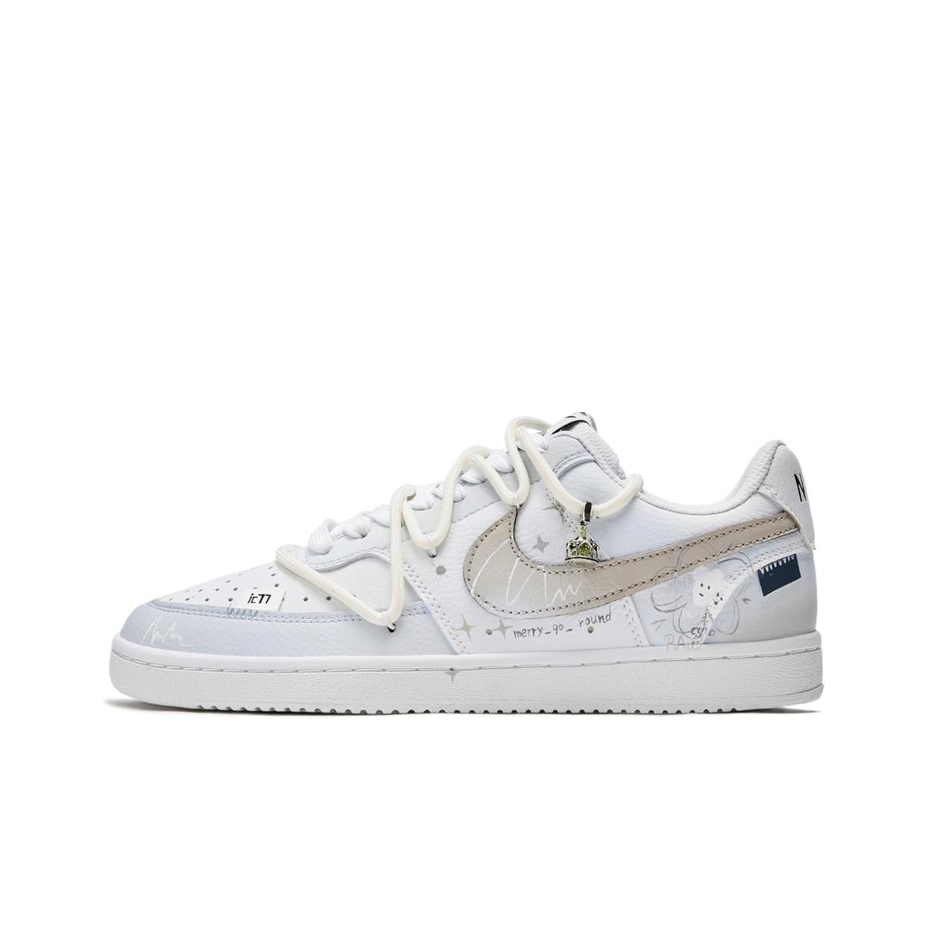 Nike Court Vision Slip Resistant Abrasion Resistant Low top Skateboard Shoes Men's Blue White DH2987-101(Team623-)