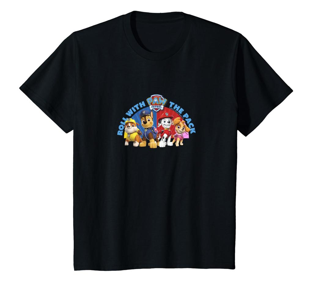 Kids' PAW Patrol Roll The Pack Rubble Chase Marshall Skye T-Shirt