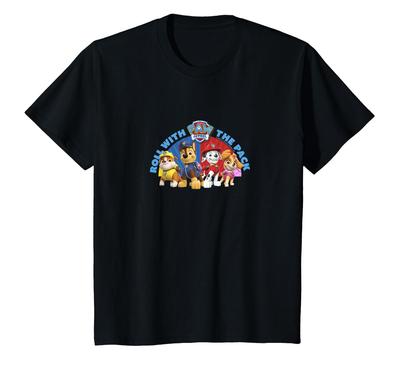 Kids' PAW Patrol Roll The Pack Rubble Chase Marshall Skye T-Shirt