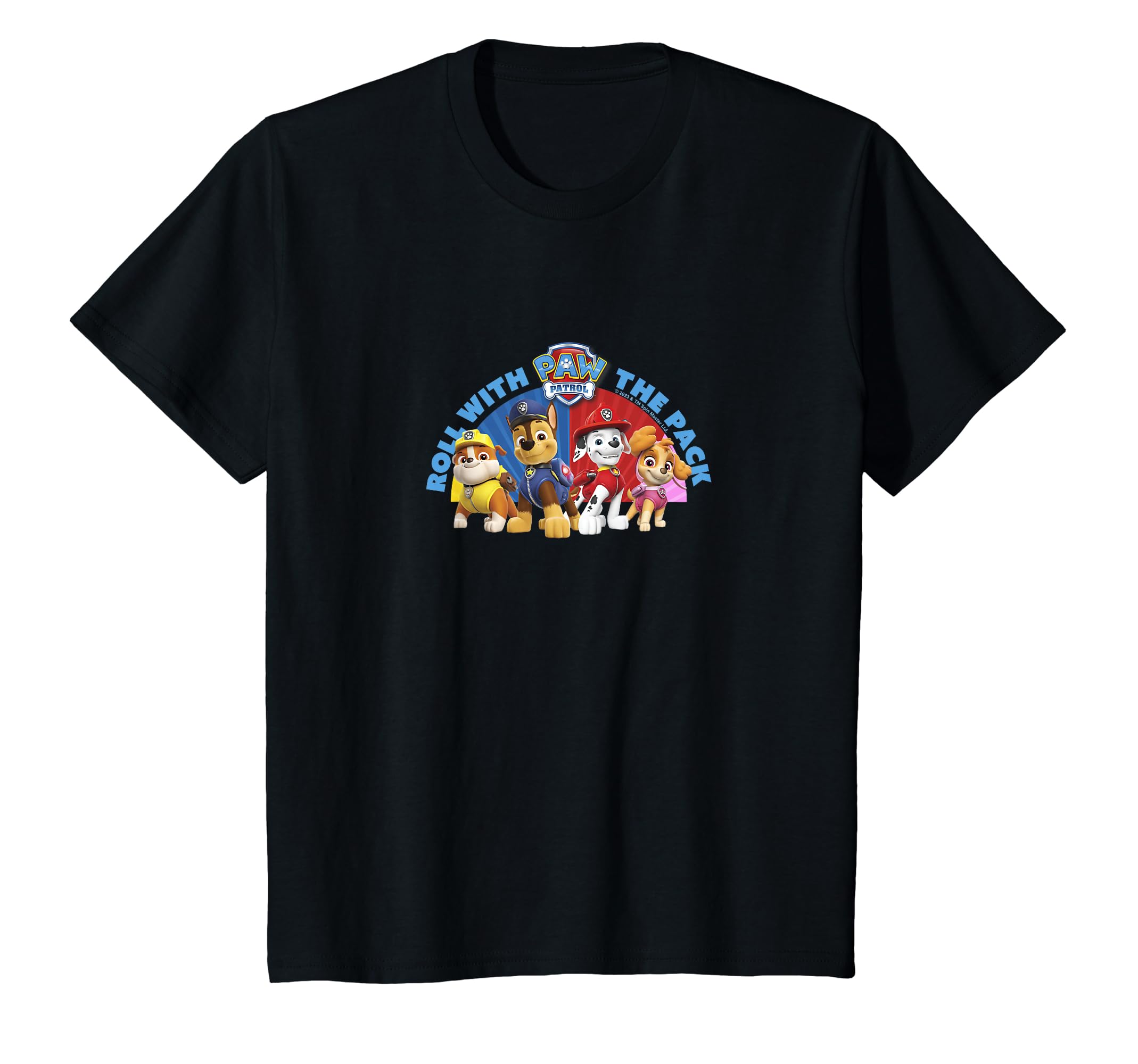 

Kids PAW Patrol Roll The Pack Rubble Chase Marshall Skye T-Shirt