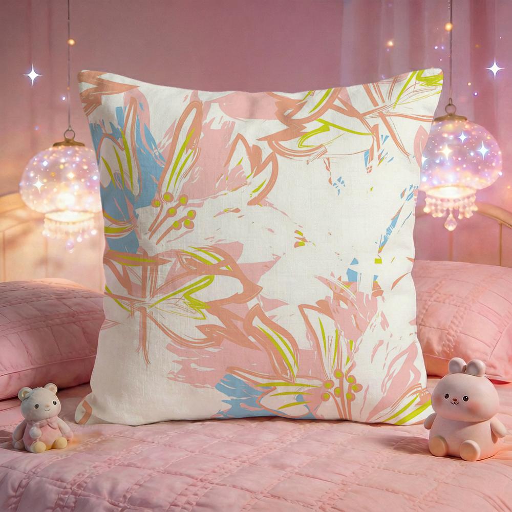 Dopamine Floral Explosion Cushion Cover Premium Comfort Reversible Pillow Cove Two in One Design for Any Room  Car Interior