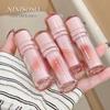 NINISOSO Tulle Mist Dot Lip Glaze: Soft Matte Lipstick for a Light, Low Saturation Summer Look.