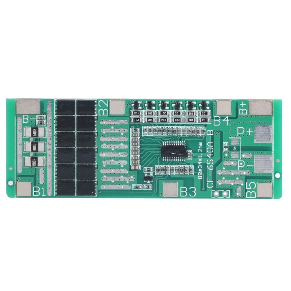 

40A BMS Battery Cell Protection Board 24V 6S 40A Protection Board For 18650 Battery
