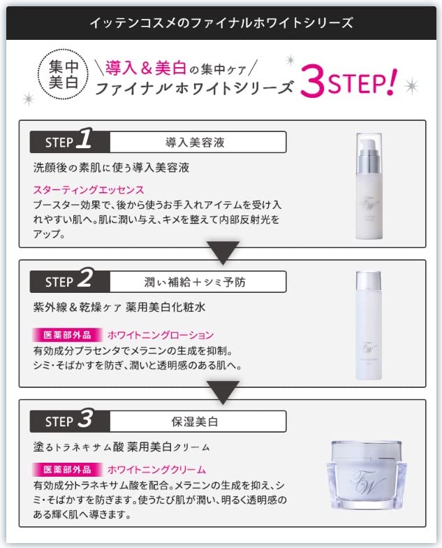 Final White Series Amazon Limited Set Spots Dullness Freckles Whitening Cream 30g Whitening Whiteni Lotion Light 150ml Whitening Starting Essence 50g