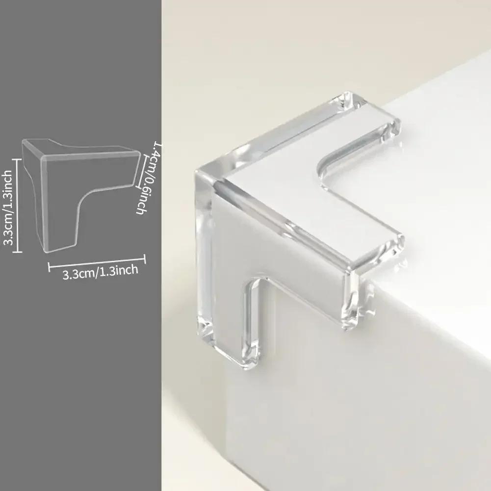 4Pcs Silicone Corner Protectors Self-Adhesive Furniture Corner Guards for Children Baby Table Corner Edge Protection Cover