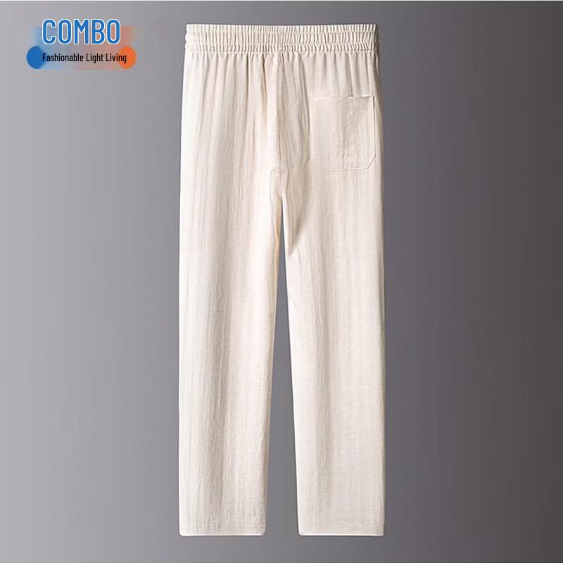 Kangbo Men s Linen Blend Cooling Casual Straight Pants 3XL