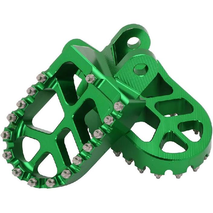 Dirt Bike Fußrasten mit Federn, CNC T6 Aluminium Dirtbike Fußrasten Pedalrasten für KLX300R 97-07 20-24/KLX300 20-23/KLX250 06-20/KLR650 87-07/KLX250S