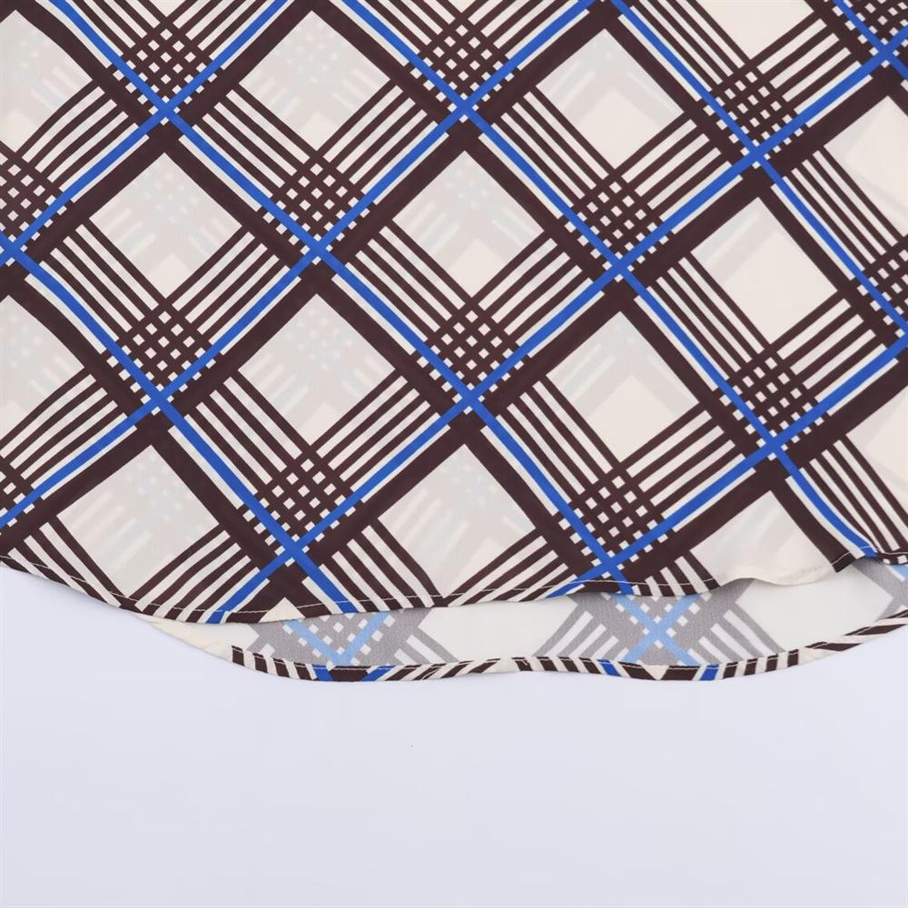PB&ZA Women's Plaid High Neck Shirt - European & American Style Fashion, Autumn Arrival