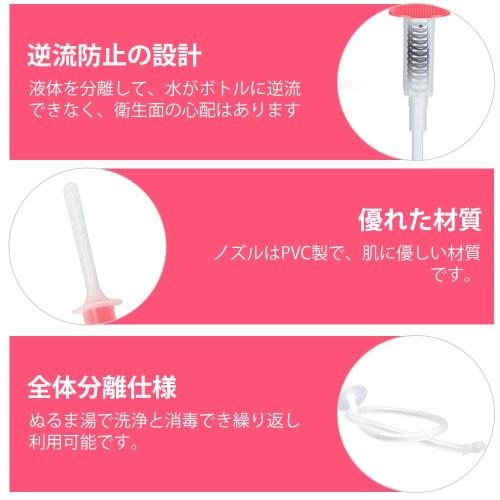 Soxeeh Multi-Purpose Cleansing Pump Enema Syringe with Manual Pump, 350ml Large Capacity, 50cm Tube, 2 Replacement Nozzles, and Dustproof Cover, Unise