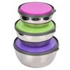 3PCS Stainless Steel Food Storage Container Airtight Sealed Lid Seal Bowl With Lid  Food Prep