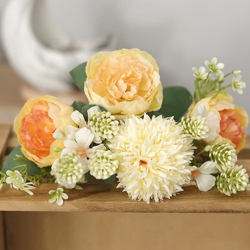 

Новые искусственные цветы шелковый пион роза гортензия букет домашний стол рождественские украшения вечеринка DIY свадьба невеста искусственные цветы