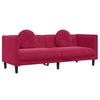 Vidaxl Sofa 3-Osobowa Z Poduszkami, Winna Czerwień, Aksamit
