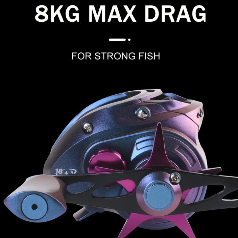 Casting Reel - High-speed 7.2:1 Gear Ratio, Maximum Drag 8kg Magnetic Braking System Ambidextrous Suitable for Both Freshwater and Saltwater Fishing