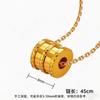 Canton Tower Gold Necklace Women's Fashion Trendy Lucky Wheel Pendant Necklace Versatile Cool Style Pendant