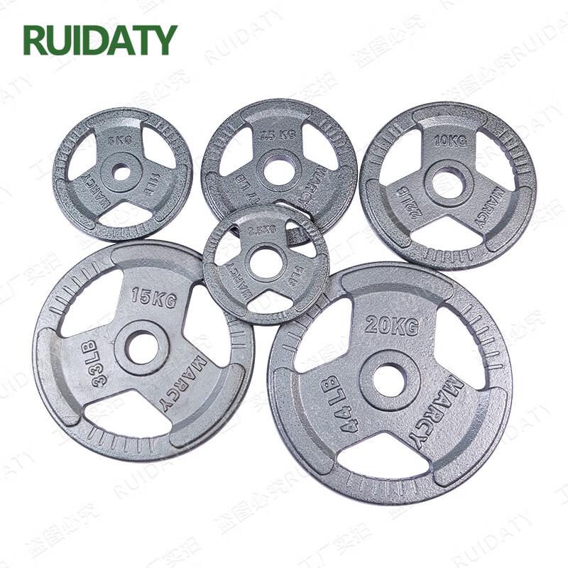 RUIDATY Cast Iron Barbell Plates with Hand Grips