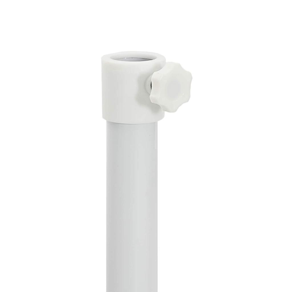 Umbrella Stand White Steel for 25 32 mm Pole
