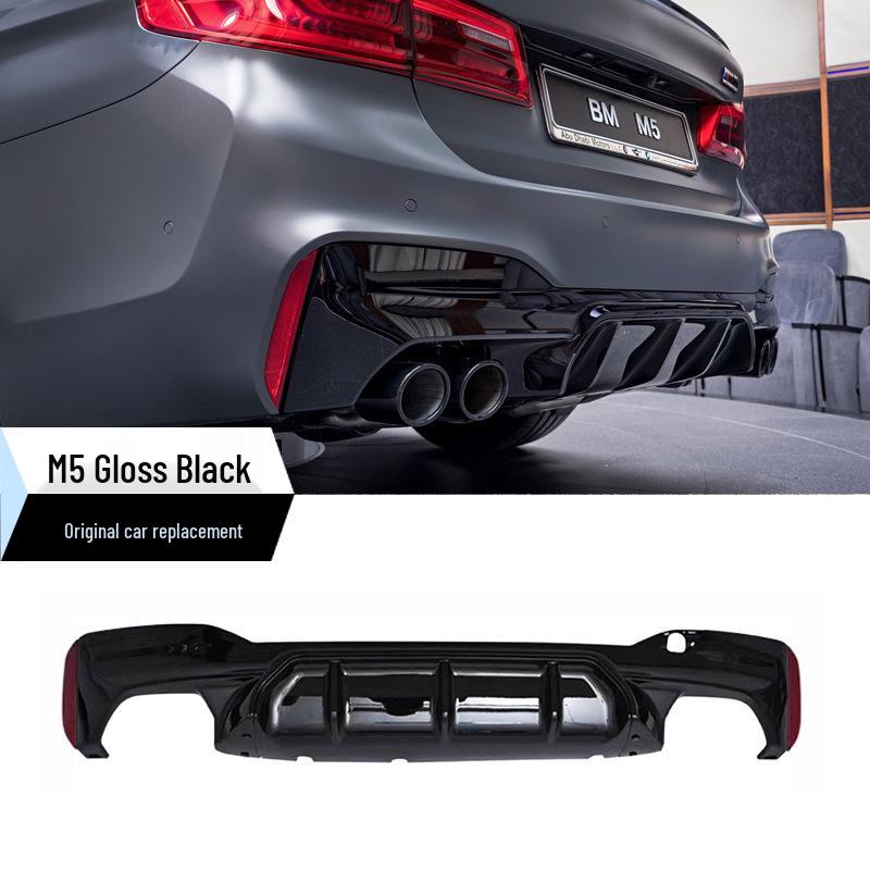 Compatible BMW New 5 Series Front & Rear Lip Kit (525/530Li) - Black Warrior MP Modification Kit.