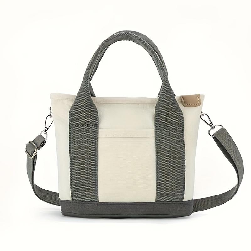 Canvas New Women's Handbag, Simple and Fashionable Bento Bag, Women's Handbag, Hand-held Shoulder, Crossbody Tote Bag
