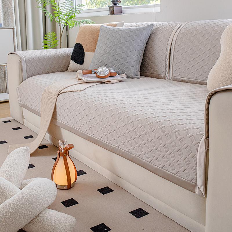 Summer Ice Silk Sofa Mat Cover for Living Room Non-slip Cool Feeling Sofa Slipcovers Universal Couch Cushion Towel Pets Kids Mat
