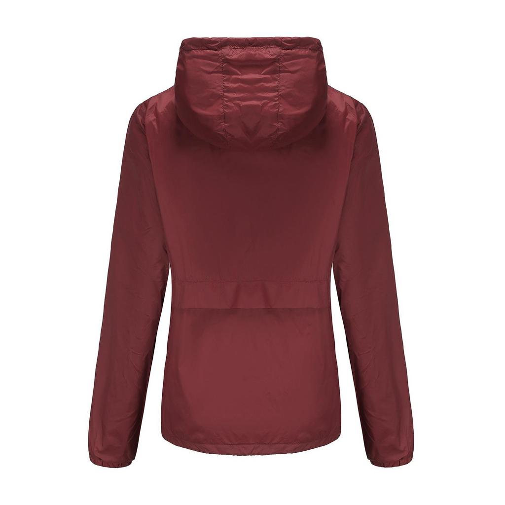 Women Spring Solid Color Long Sleeve Lightweight Hooded Collar Outdoor Raincoat Cropped Cardigan Jacket S-3XL