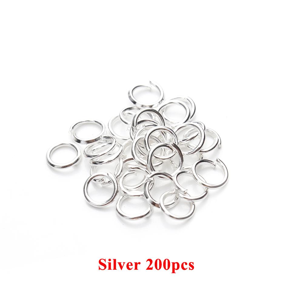 50-200pcs DIY Jewelry Findings Open Single Loops Jump Rings Split Ring for jewelry making Open Jump Rings Connectors Wholesale