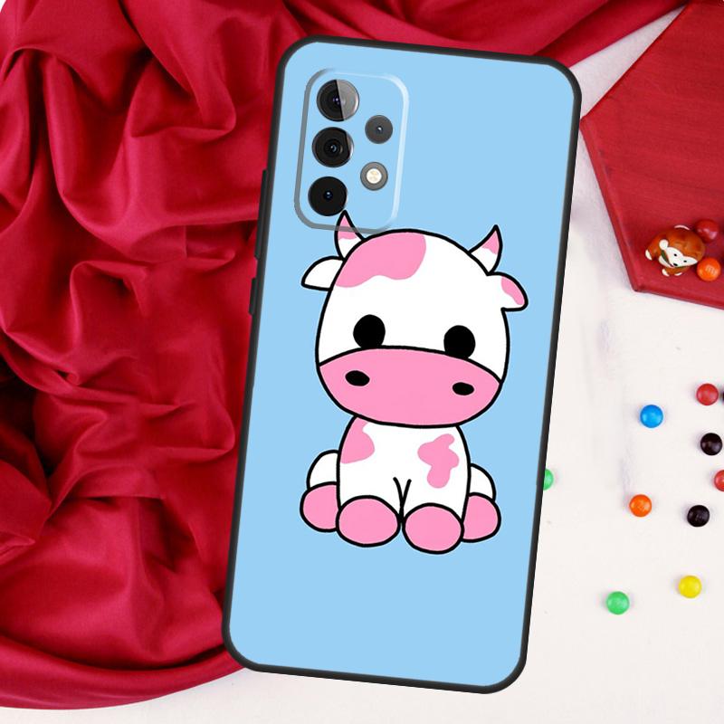 Cartoon Cute Cow Spots For Samsung Galaxy A55 A53 A33 A13 A35 A15 A36 A56 A26 A16 A22 A32 A52 A54 A34 A06 A05 Case