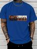 2026 Unisexs Casual Shortsleeved Calvin Letter Colorblock Pattern Tshirt Fashion Street Style Adult Casual Wear Sports Outdoors