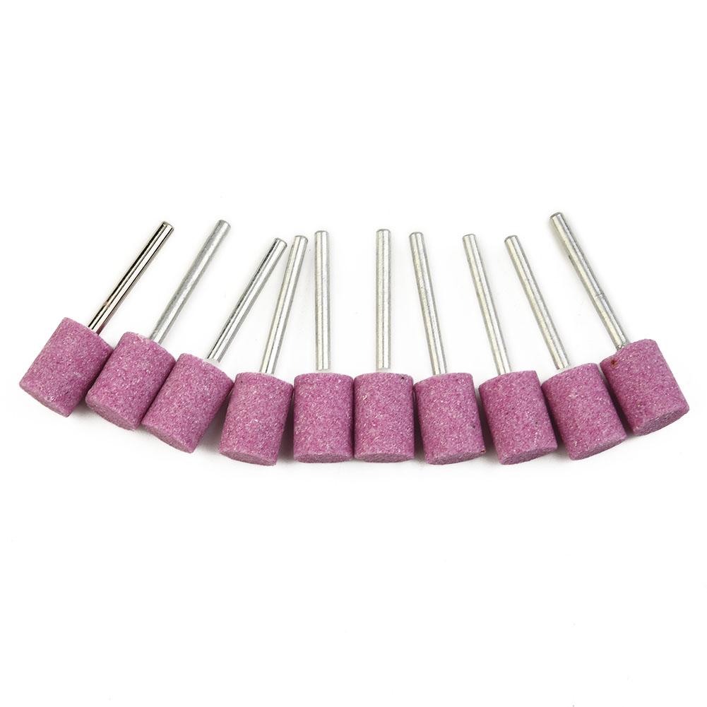 10Pcs Abrasive Mounted Grinding Stone Head 12mm Abrasive Polishing Wheel Bit Shank For Dremel Rotary Tools Grinder Drill