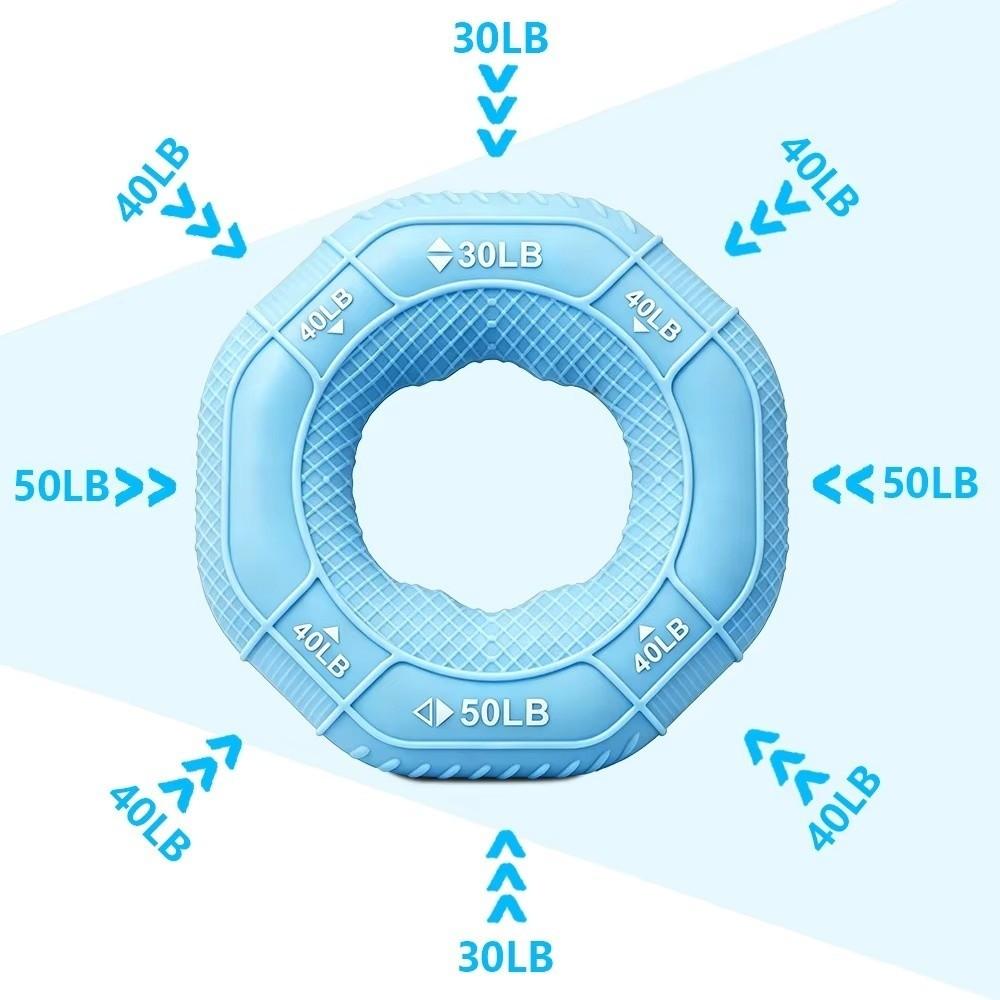 10LB-90LB Finger Trainer Ring Silicone Hand Exercise Ring Durable Hand Gripper Ring Stress Relief