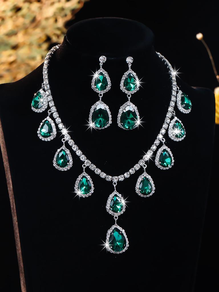 Alloy Necklace Set - Fashionable Banquet Jewelry Chain For Women - Bridal Wedding Jewelry Set