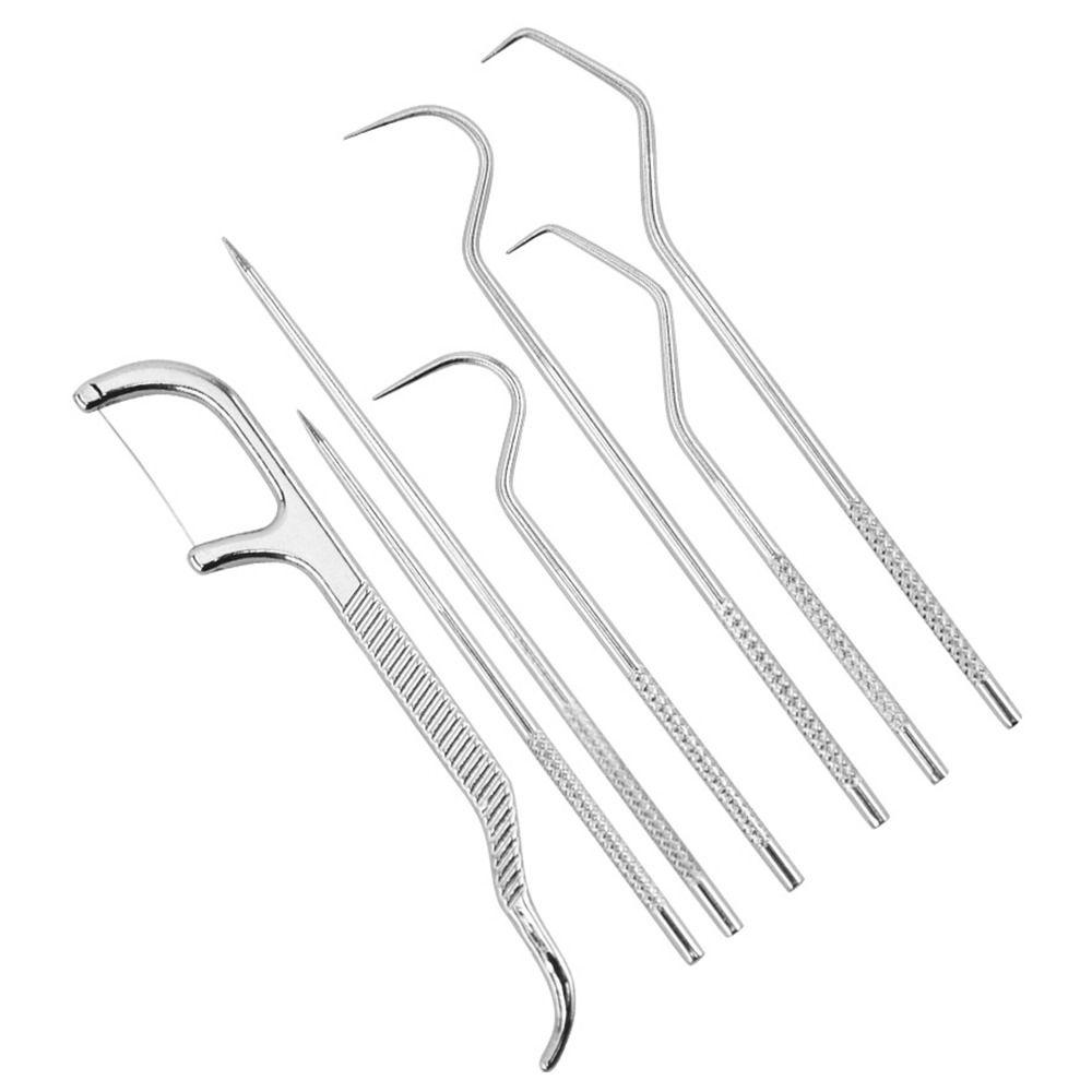 Oral Cleaning Tool Tooth Flosser Seal Storage Box Stainless Steel Toothpick Set Keychain Holder Toothpick Pocket Set Tooth Pick