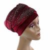 Rhinestone African Head Wraps Scarf Velvet Women'S Turban Caps Muslim Headscarf Bonnet Lady Wrap Head Scarves Turbante Mujer