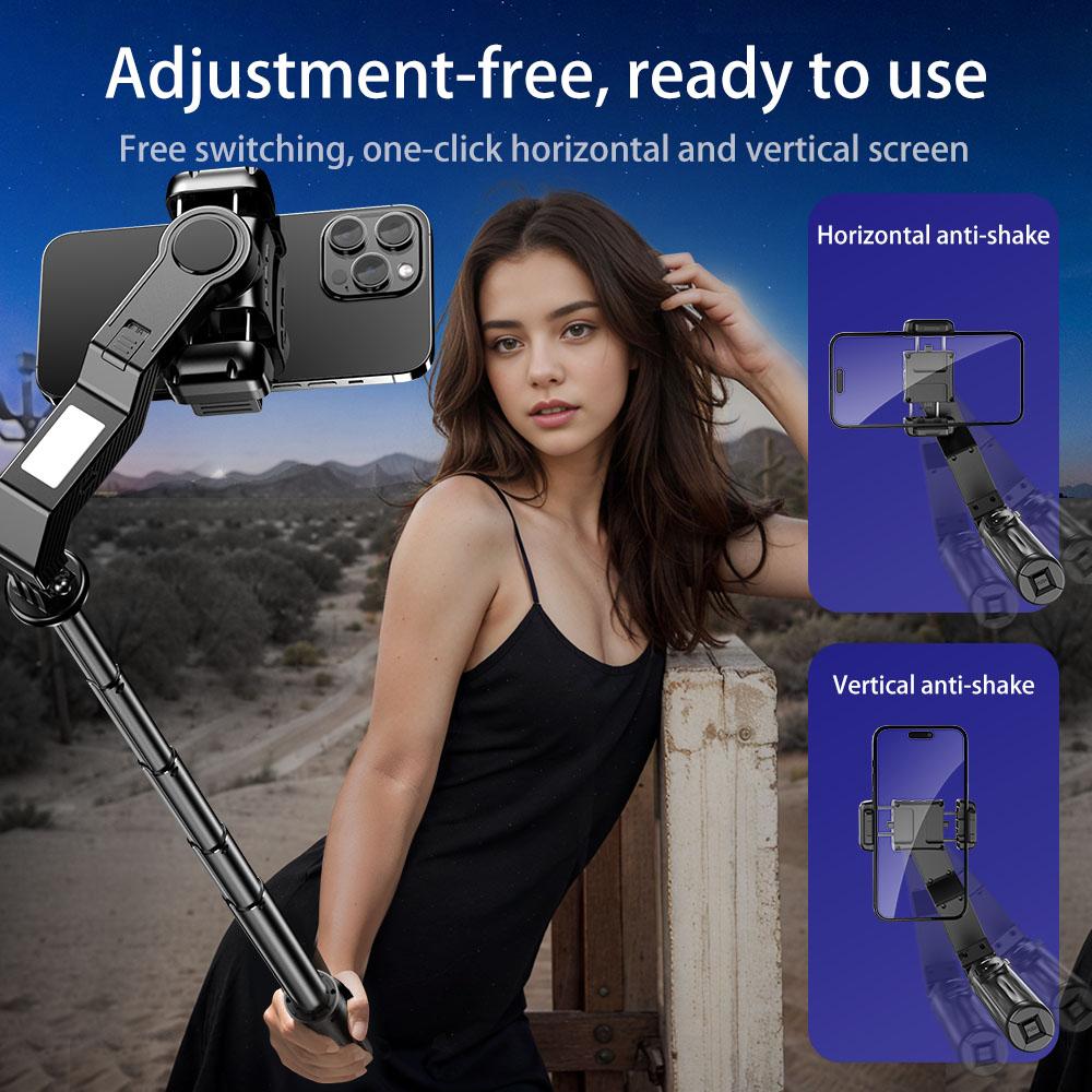 Gimbal Stabilizer for Smartphone W/360° Rotation for iPhone Andriod Sefie Stick Tripod for TIK Tok YouTube Vlogging