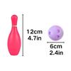 1/2 Sets Plastic Bowling Set, 10Pcs Colorful Bowling Pins with 2 Balls, Indoor Outdoor Bowling Sports Activity Supplies YMY