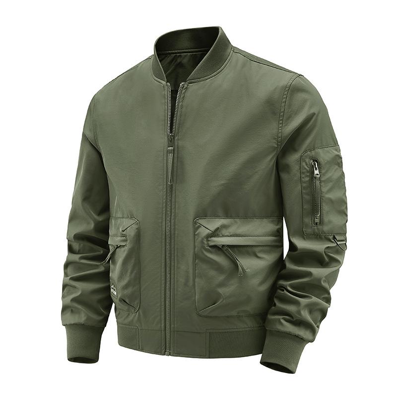 Men's American Style Spring/Autumn Baseball Jacket - Casual Pilot Flight Suit Outerwear Workwear 8861.