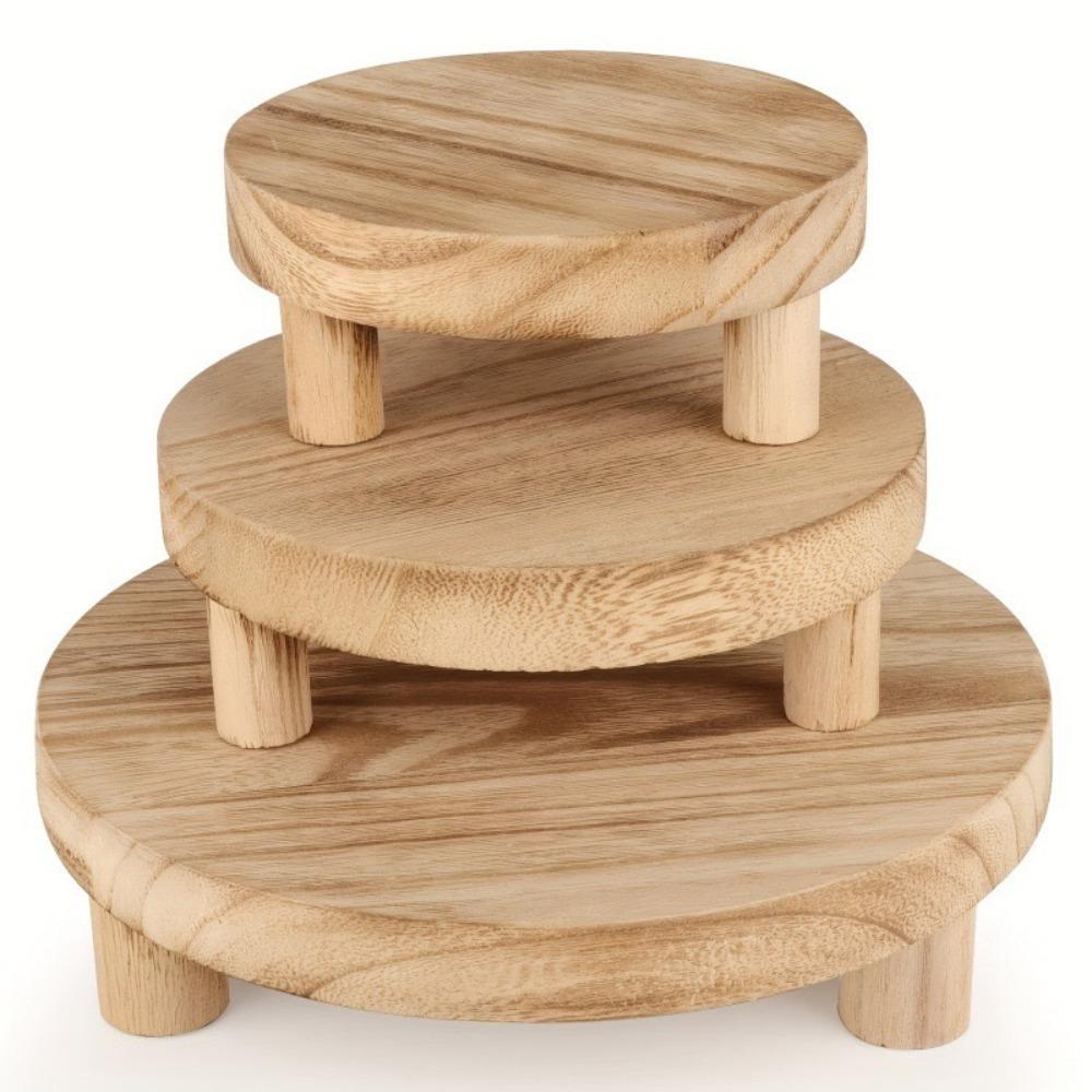 Decorative Base Wood Plant Stand Stepped Flower Pot Holder New Wood Pedestal Riser Balcony