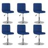 Day and Night - Day and Night Swivel Dining Chairs 6 Units Blue Fabric