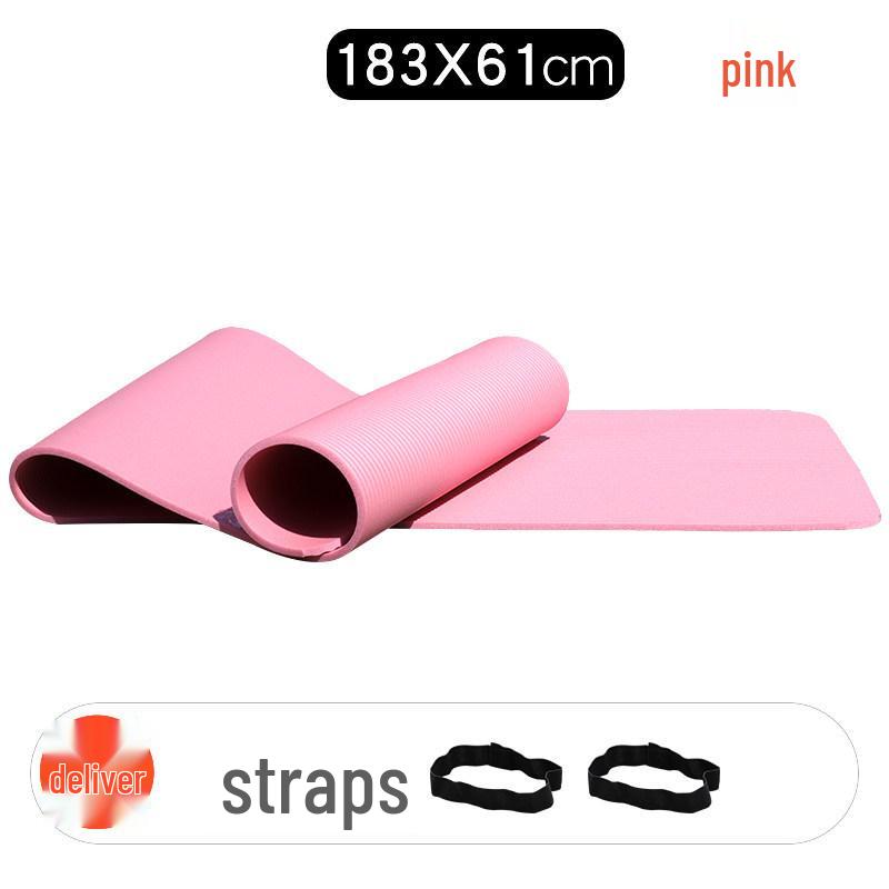 Non-Slip Yoga Mat for Beginners - Unisex Indoor Fitness Mat 10mm (Beginner)