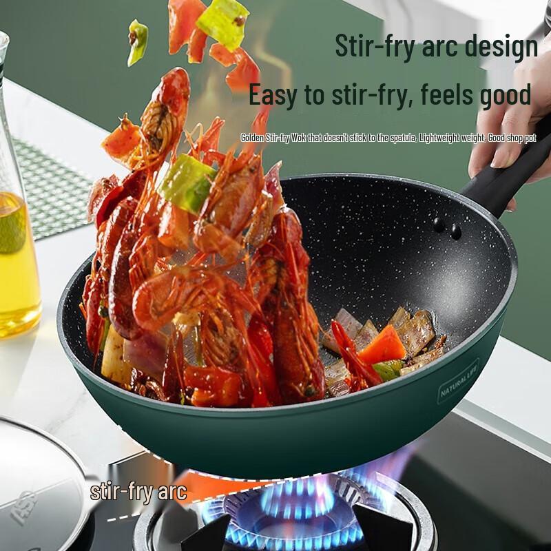 ASD Avocado Green Non-Stick Wok Pan