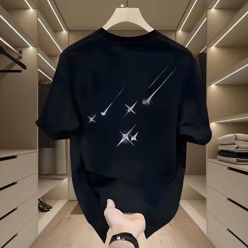 Trendy Brand Short-Sleeved Pure Cotton Men'S Printed T-Shirt Trendy Men'S And Women'S Versatile Round Neck T-Shirt Men'S