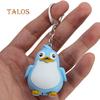 Cute Animal Penguin LED Light with Sound Key Chain Key Ring Torch Xmas Gift Suspension Trinket
