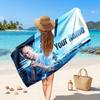 Asciugamano da Spiaggia Personalizzato Erling Haaland, Stampa Testo Nome Personalizzato, Asciugamano Morbido ad Asciugatura Rapida con Logo Calcio, Regalo per le Vacanze